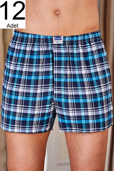 Berrak Ανδρικό Μικτό Σχέδιο 12 Πακέτο Poplin Boxer Elf568ber 105212
