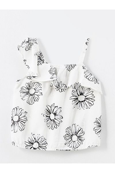 LC Waikiki LCW Crop-Bluse mit Blumenmuster für Mädchen