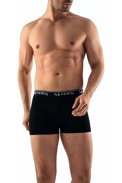Mundies 6 τεμάχια μπόξερ Lycra σε μαύρο χρώμα