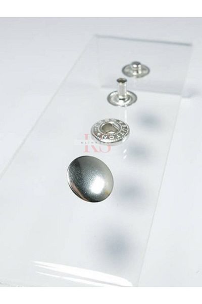 Klinkshop 12.5 Mm Silver Stud Without Attachment Material Package - 50 Pieces - Stainless Brass Studs