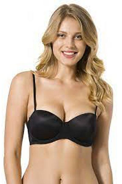 Le Jardin Γυναικείο Μαύρο Bonnie Unfilled Underwire Classic Στράπλες Σουτιέν 7035