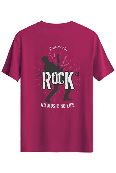 Bellance Gitara Štampano Slim fit Majica okrugla kragna T-shirt Roza