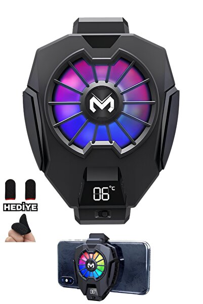 Abbruch Phone Cooling Fan Metal Surface Game Accelerator Radiator with Degree Display