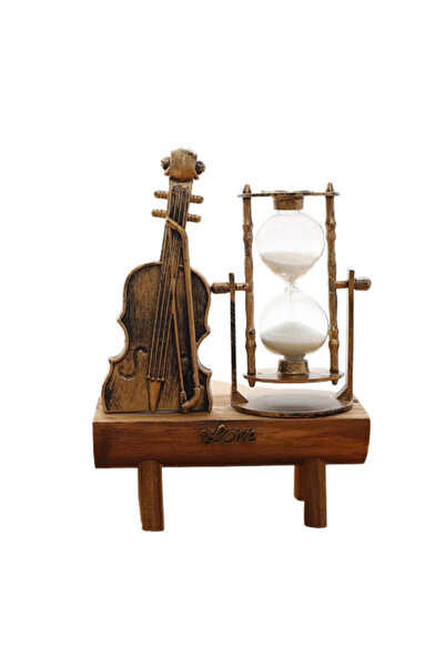 Sarego Dekoratif Antika Görünümlü Şık Kum Saatli Ayaklı Biblo Vazo Ev Oda Ofi...