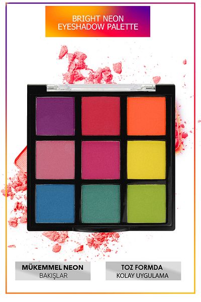 Lollis Neon Eyeshadow Palette - Bright Eyeshadow Palette