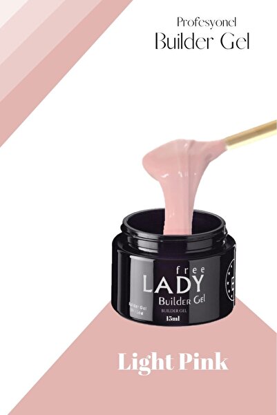 FREELADY Protez Tırnak Builder Uv/led Jel 15ml Light Pink-açık Pembe