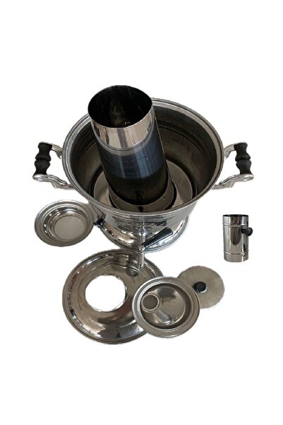 Sözenler KS11 (4 LT)  ÜST KAPAK AÇILABİLEN KROM KÖMÜRLÜ ODUNLU SEMAVER