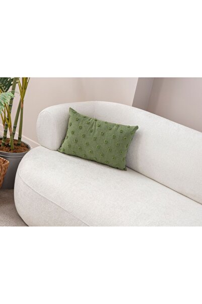 SWITA Λινό Ύφασμα Διακοσμητικό Πουά - Μαξιλαροθήκη 35Χ50