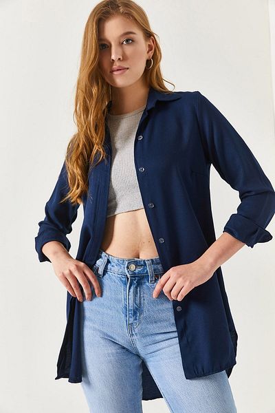 armonika Cămașă tunică de damă bleumarin ARM-19Y001003