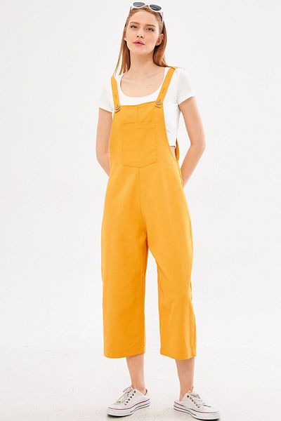 armonika Mustard Women's Gardener Jumpsuit - ARM-20K001117