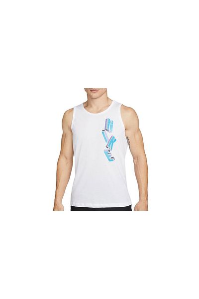 Nike Men's Athlete Dm6241-100 White - M Nk Df Tank Su Gx