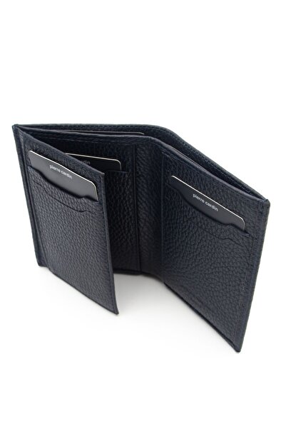 Pierre Cardin Navy Blue Leather Floater Men's Wallet - 2734a38