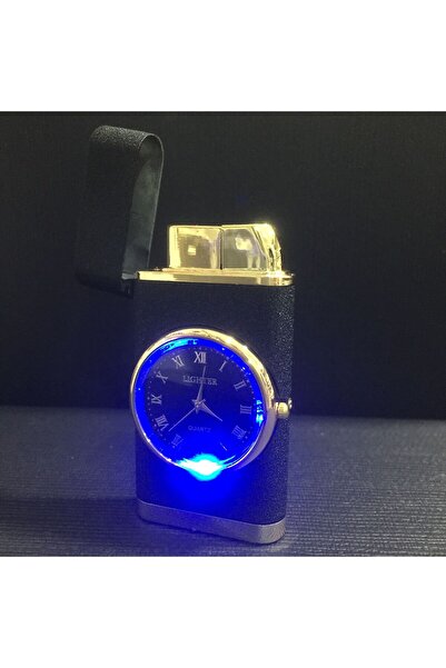 enyatakı Metal Saatli Izgaralı Işıklı Tarz Çakmak