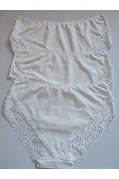 Miss Blue Moon Laser Cut Lace Seamless Panties 3-Piece - 3166