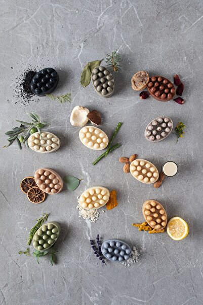 Nimba Home بروبوليس الأرز والبروتين - صابون التدليك 125 جرام، اليد، الوجه، العناية الروتينية اليومية، صناعة يدوية طبيعية 100%