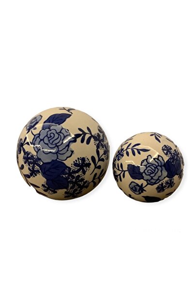 Mondschein 2’li Rose Bleu Blanc Seramik Top ( 10 Cm + 8 Cm )