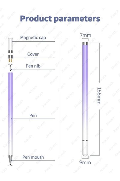EHZ TEKNOLOJİ Spare Tip Magnetic Stylus Pen For Touch Tablet And Phone