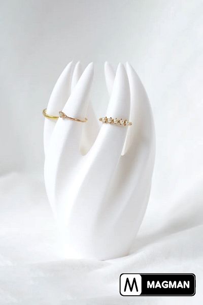 MagMan 12x7 cm White Color Ring Stand Organizer