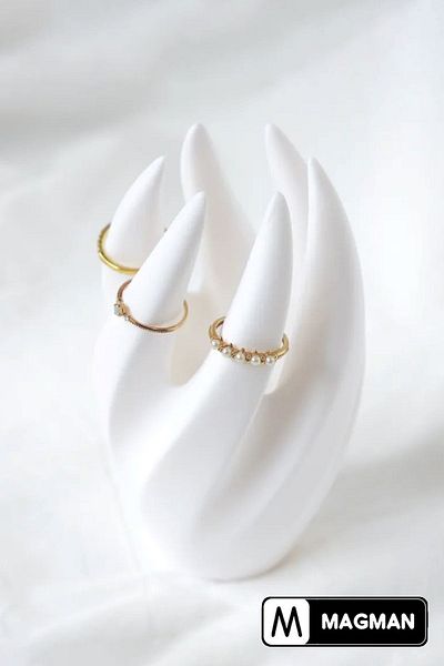 MagMan 12x7 cm White Color Ring Stand Organizer