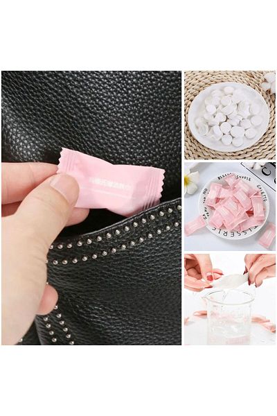 HB LİFE Practical Tablet Towel Magic Facial Cleansing Wipe Wet Napkin Compressed Face Towel 20Pcs