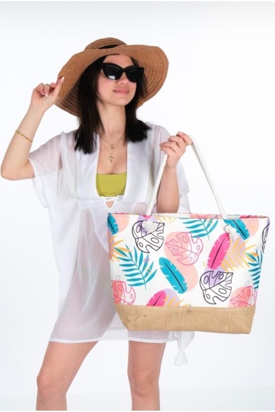 violena JÜT KUMAŞ DESENLİ PLAJ ÇANTASI