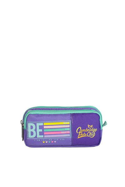 Cambridge Polo Club Unisex Children's Pen Holder - Be Happy Double Compartment