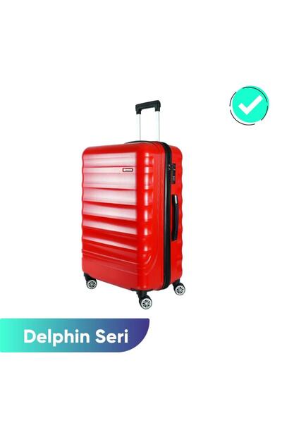 Bambus Home Vegmann Delphin Kırılmaz Dayanıklı Garantili Valiz & Bavul Büyük Boy