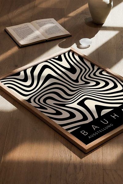 Taranist Χάρτινη αφίσα Bauhaus Μοντέρνα Μινιμαλιστική Μαύρη 30x42 εκ
