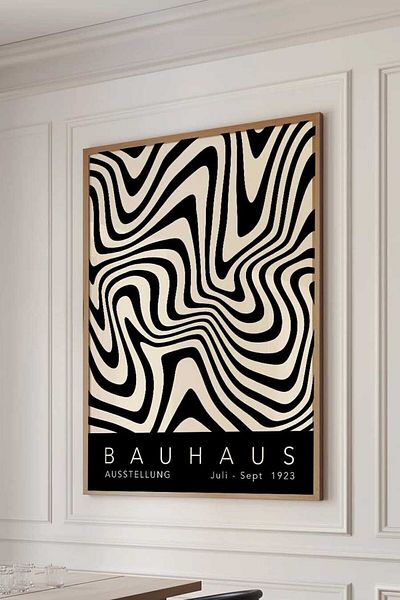 Taranist Χάρτινη αφίσα Bauhaus Μοντέρνα Μινιμαλιστική Μαύρη 30x42 εκ