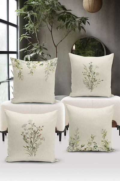 Bertille Home Vintage/Skin Series 4 Piece Kirlenc Case Set (Armrest Cover)