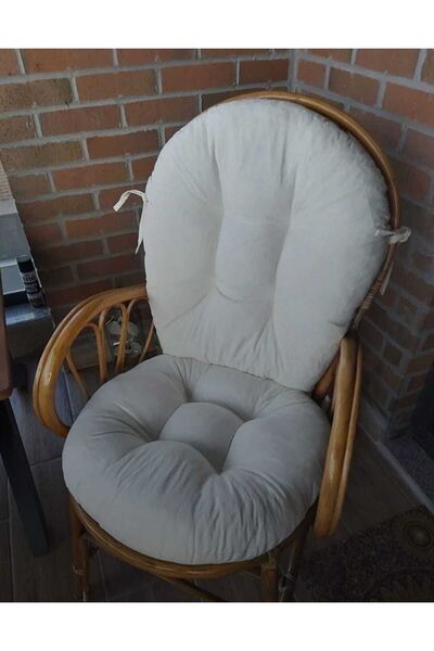 Fitsdekor Bambu  Sandalye Minderi 50 Cm Oturma 56 Cm Sırt Yükseklik