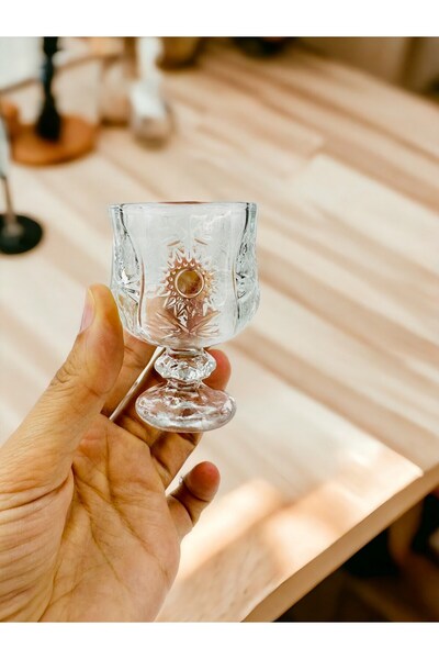 Cyz Home Şeffaf Ayaklı Söz Nişan, Kız İsteme ve Damat Kahve Yan Su Bardağı