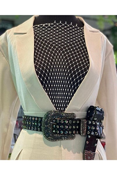 Âlâ Atelier Μπλούζα Crystal Stone Mesh Crop