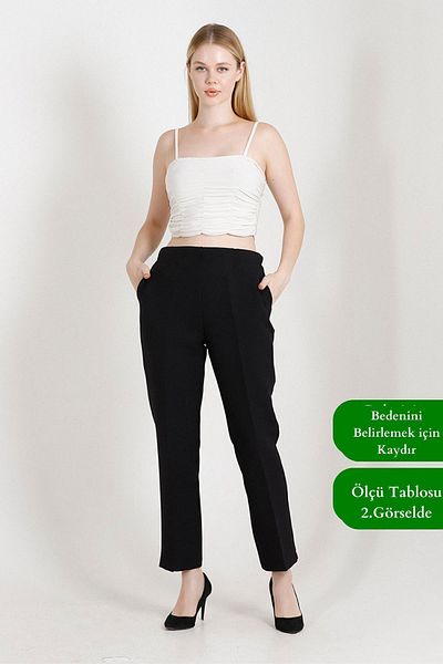 Balenbi Women's Tube Leg High Waist Lycra Woven Winter Trousers 1009