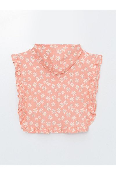 LC Waikiki LCW baby Hooded Floral Baby Girl Poncho