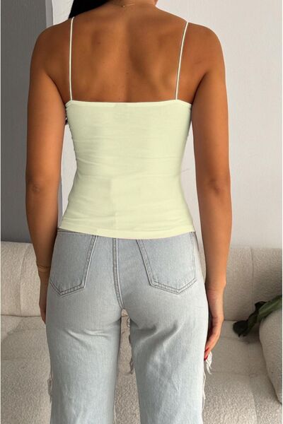 Balenbi 1067 Ecru Basic Women's Long Body with Rope Strap