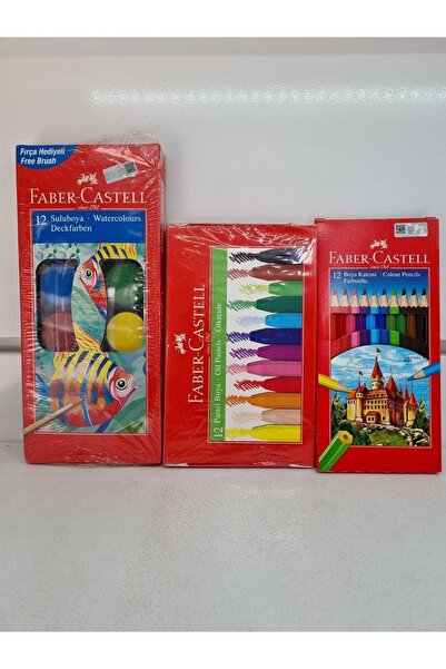 Faber Castell Painting Set 3 Pieces Pastel Dry Paint Water Color
