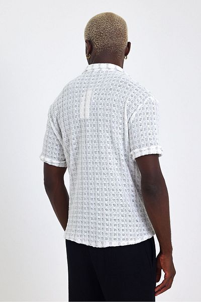 İLKCET MODA Κοντομάνικο πουκάμισο Jacquard Oversize