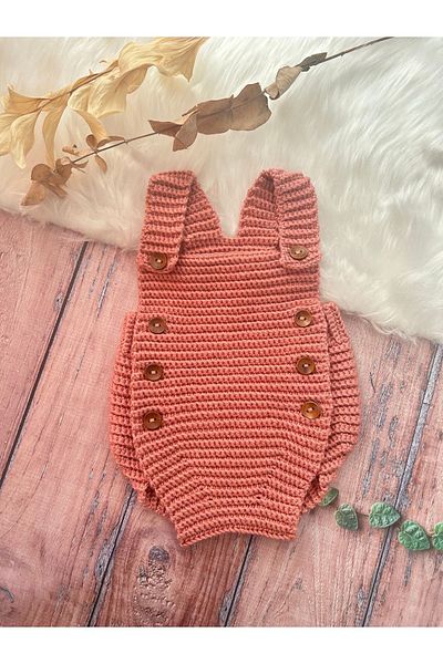 seraskids Hand Knitted Strappy Baby Jumpsuit Salopet