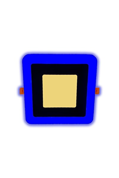Genel Markalar Çift Renkli 12+4 W Led Panel Sıva Altı Kare Spot Armatür (Mavi...