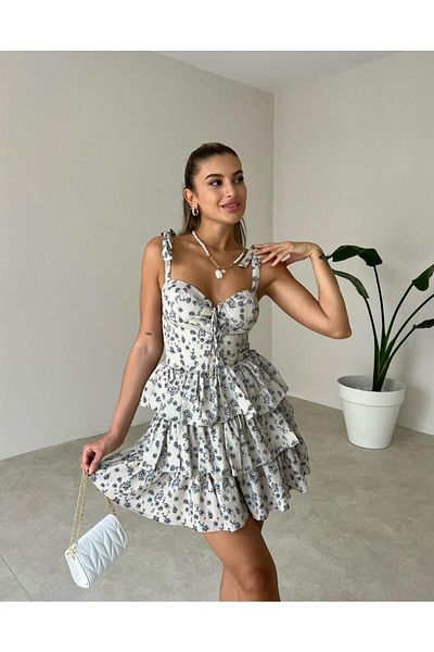 Afiş Butik Φόρεμα με στρώσεις φούστας με λεπτομέρεια με δέσιμο στο στήθος
