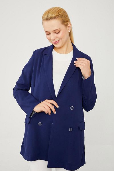 Levidor Ριγέ Navy Blue Blazer Jacket - Με επένδυση