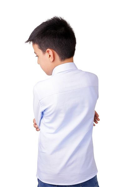 Butik Cămașă Oxford cu mânecă lungă albastru deschis pentru băiat
