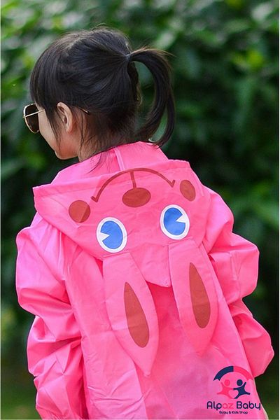 Alpaz Baby Cartoon Patterned Raincoat for 4-6 Years Old Children