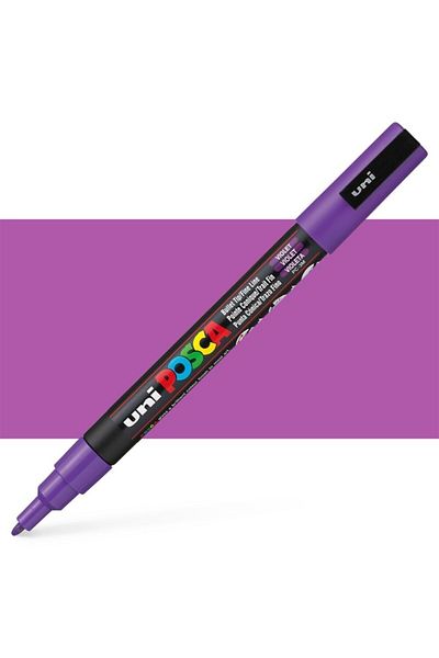 Uni Posca Marker Pc-3m 0.9-1.3mm Purple