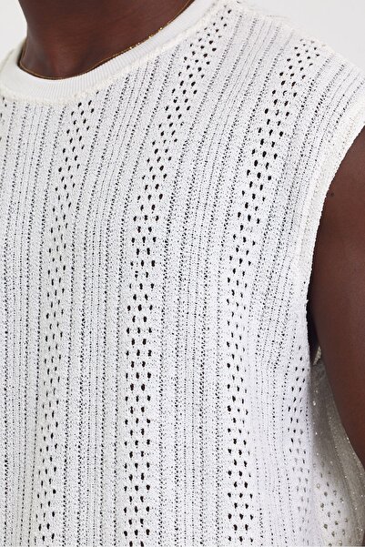 İLKCET MODA Long Size Jacquard Oversize Undershirt