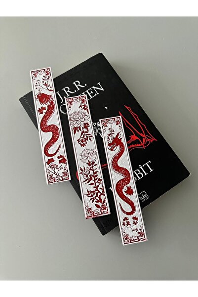 Obaco Set obeleživača sa reljefnim zmajevim cvetom