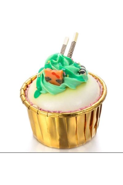 asöy 25 Pieces Metallic Gold Colored Muffin Cupcake - Cake and Souffle Capsules