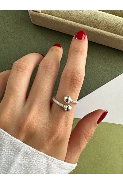 ringbox Çift Toplu Gümüş Renk Yüzük