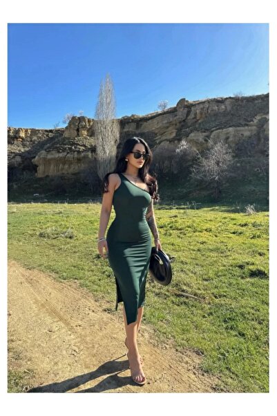 joshua Kadın Omuz Dekolteli Uzun Yırtmaçlı Elbise